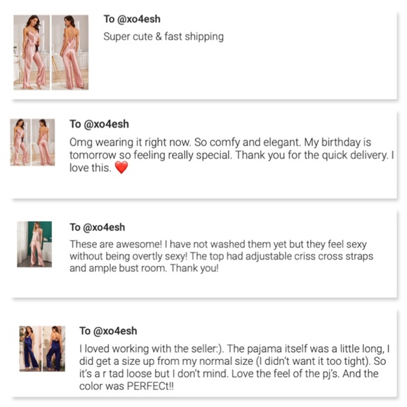 Navy Blue Satin Pajama Set: Cami Top and Pants - Picture 7 of 9